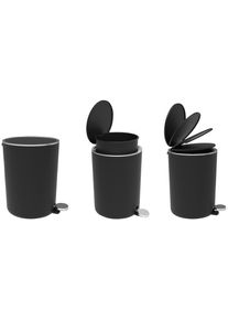 Kosmetikeimer Bischof "Piaso", schwarz, H:28cm &Oslash;:21cm, Acrylnitril-Butadien-Styrol (ABS), M&uuml;lleimer, Kosmetikeimer, &Oslash; 21 cm, H&ouml;he 28 cm, Fassungsverm&ouml;gen 5,5 l