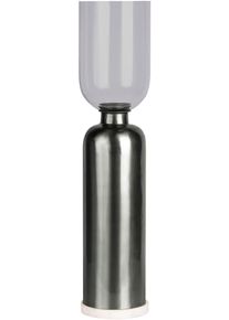 Kerzenhalter Kayoom "Bodenkerzenhalter Shyam 225", schwarz, B:16cm, Marmor, Metall, Kerzenhalter, Kerzenhalter, Bodenkerzenhalter aus Metall, Marmor-Sockel, Windlicht aus Glas