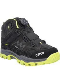 Outdoorschuh CMP "KIDS KIRUNA MID FITGO WP TREKKING SHOES", Kinder, Gr. 36, schwarz (piombo, acido), Leder, Schuhe Outdoorschuh, wasserdicht