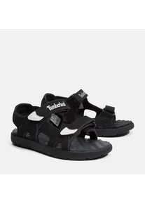 Sandale Timberland "PERKINS ROW BACKSTRAP SANDAL", M&auml;dchen, Gr. 35 (3), schwarz (blk), Synthetik, Schuhe Sandale, mit Klettverschlu&szlig;