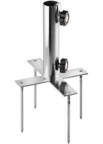 Schirmhalter Schneider Schirme "Rasen-Vierzack", silber (silberfarben), Schirmhalterungen, Schirmhalter