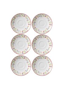Ritzenhoff & Breker Untertasse RITZENHOFF & BREKER "Kaffeeuntertassen Shanti &oslash; 16.0 cm 6er Set bunt", bunt, Speiseteller, Untertasse