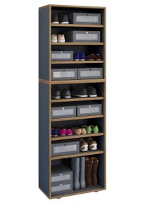 Schuhregal Vcm "Holz Regal Schuhschrank Schuhregal Salia B60", grau (anthrazit), Regale, Schuhregal