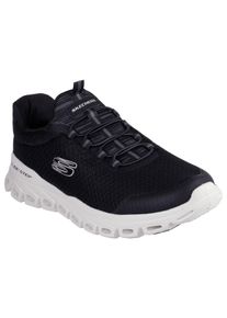 Slip-On Sneaker Skechers "GLIDE-STEP", Herren, Gr. 48,5, schwarz-wei&szlig; (schwarz, wei&szlig;), Textil, Schuhe Slip-On Sneaker, Trekkingschuh, Freizeitschuh, Sneaker zum Schlupfen