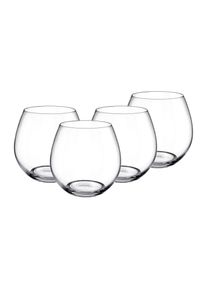 Glas VILLEROY & BOCH "Wassergl&auml;ser Entr&eacute;e 570 ml 4er Set transparent", bunt (transparent), Glas, Trinkgef&auml;&szlig;e, Glas