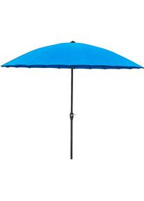 Sonnenschirm Garden Pleasure, blau, Bezug: 100% Polyester, Standschirme, Sonnenschirm, mit 24 Streben, blau