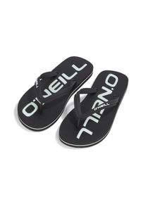 O`Neill Zehentrenner O'NEILL "PROFILE LOGO SANDALS", Herren, Gr. 40, schwarz (schwarz out 2), Synthetik, Schuhe Zehentrenner