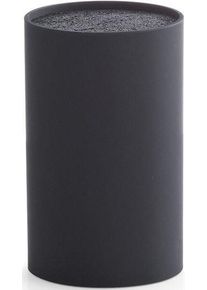 Messerblock zeller PRESENT, schwarz, H:16,5cm &Oslash;:11cm, Messerbl&ouml;cke, Messerblock, Borsteneinsatz herausnehmbar