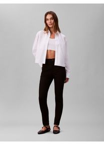 Skinny-fit-Jeans Calvin Klein Jeans "HIGH RISE", Damen, Gr. 33, L&auml;nge 30, schwarz (ck classic schwarz), Denim/Jeans, Obermaterial: 80% Baumwolle, 12% Polyester, 6% Elastomultiester, 2% Elasthan, unifarben, skinny fit lang, Jeans Skinny-fit-Jeans, klassische schmalgeschnittene Jeans