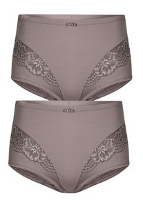 Miederslip SuSa "2er Pack Miederslip London", Damen, Gr. 38, lila (frosty lavender frosty lavender), Stoff, Obermaterial: 75% Polyamid PA. 25% Elasthan EL., Unterhosen Miederslip