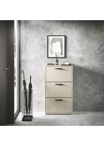HBZ-MEBLE Schuhkipper HBZ "Sam Schuhkipper, Schuhschrank BxHxT 59x103x17 cm", beige (kaschmir), B:59cm H:103cm T:17cm, Sideboards, Schuhkipper, Breite 59cm, FSC-Mix Credit