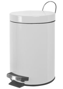 Kosmetikeimer ADOB "Abfallbeh&auml;lter", wei&szlig;, H:24,5cm &Oslash;:17cm, Metall, M&uuml;lleimer, Kosmetikeimer