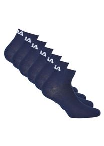 Kurzsocken Fila "Socken 6er Pack", Damen, Gr. 43-46, blau, Obermaterial: 75% Baumwolle CO. 23% Polyester PES. 2% Elasthan EL., Socken Kurzsocken
