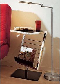 Beistelltisch HAKU, grau (chrom), B:30cm H:60cm T:36cm, Tische, Beistelltisch