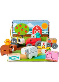 Spielbausteine Spin Master "Melissa & Doug Blockables Bauernhof", bunt, Spielbausteine, Baby, Holz, Spielbausteine