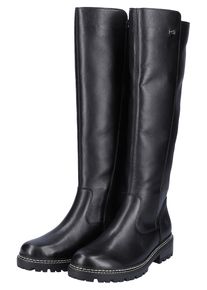 Stiefel Remonte, Damen, Gr. 45, Normalschaft, schwarz, Leder, Schuhe Stiefel, Blockabsatz, Businesschuh, Langschaftstiefel Innenrei&szlig;verschluss