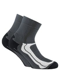 Sneakersocken Rohner Socks "Socken Basic Quarter Sport 2er Pack", Damen, Gr. 39-42, grau, Obermaterial: 40% Baumwolle CO. 38% Polyester PES. 20% Polyamid PA. 2% Elasthan EL., Socken Sneakersocken