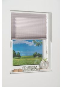 Plissee K-home "COMO" Gr. 16, grau, B:100cm H:210cm, Obermaterial: 100% Polyester, Plissees, Plissee