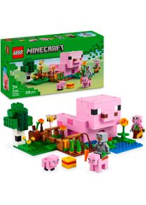 Konstruktionsspielsteine Lego "Das Babyschwein-Haus (21268), Lego Minecraft", bunt, Spielbausteine, Kinder, Kunststoff, Konstruktionsspielsteine, Made in Europe