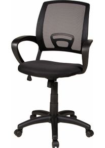 B&uuml;rostuhl Duo Collection "Tom", schwarz, B:60cm T:60cm, Nylon, Polypropylen, St&uuml;hle, B&uuml;rostuhl, mit Netzstoffbezug