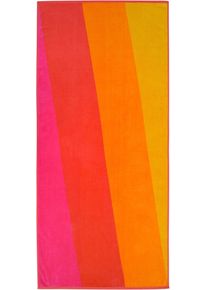 Strandtuch Dyckhoff "Sunset", rot (grenadine), B:80cm L:180cm, Frottiervelours, Baumwolle, Handt&uuml;cher, Strandtuch, kuscheliges Velours