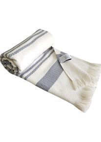 Hamamtuch Framsohn FROTTIER "Boho Living - Zick Zack Muster", grau (beige, anthrazit, grau), B:100cm L:180cm, Hamam Frottier, Baumwolle, Handt&uuml;cher, Hamamtuch, 100x180, zick zack & mit Fransen, ideal als Strandtuch, Sauna, Reise