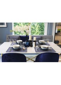 Platzset Adam "Urban Cactus" Gr. 1, blau (royalblau), B:40cm L:40cm, Obermaterial: 100% Baumwolle, Platzsets, Platzset, GOTS organic,zertifiziert durch CERES 0242