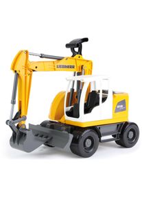 Spielzeug-Bagger LENA "Worxx, Liebherr Compact A918 Litronic", gelb, Spielzeugfahrzeuge, KinderB:19cm H:30cm T:48cm, Kunststoff, Spielzeug-Bagger, Made in Europe, B:19cm H:30cm T:48cm
