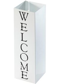 Schirmst&auml;nder Locker, wei&szlig;, B:15cm H:48cm T:15cm, Metall, Regenschirmst&auml;nder, Schirmst&auml;nder