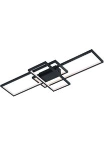 Trio LEUCHTEN LED Deckenleuchte "Thiago", grau (anthrazit), 1, H: 9cm, Leuchten, WiZ Smarthome RGB Deckenlampe Steuerung per App + Fernbedienung Memory, LED Deckenleuchte