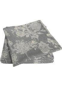 Stoffserviette Adam "Flower Cuve&eacute; Light" Gr. 1, grau (dunkelgrau), B:30cm L:30cm, Obermaterial: 100% Baumwolle, Servietten, Stoffserviette