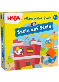 Spiel Haba "Meine ersten Spiele - Stein auf Stein", bunt, Spiele, Kinder, Holz, Papier, Pappe, Spiel