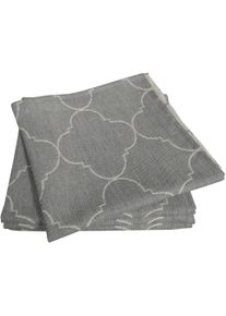 Stoffserviette Adam "Indian Cortezada Light" Gr. 1, grau (dunkelgrau), B:30cm L:30cm, Obermaterial: 100% Baumwolle, Servietten, Stoffserviette