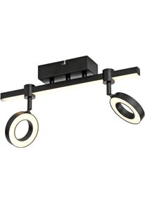 JUST LIGHT Deckenleuchte "Ls-BILEDA", schwarz, 1, &Oslash; 10cm H: 11,5cm, 1 Stk., Leuchten, LED, RGB+tunable white, Fernbedienung, Infrarot inkl., Smarthome f&auml;hig, Deckenleuchte