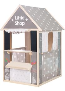 Spielhaus Roba "Little Stars", grau, Spielh&auml;user, KinderB:83cm H:128cm T:95cm, Spielhaus, mit vier verschiedenen Spielseiten, B:83cm H:128cm T:95cm