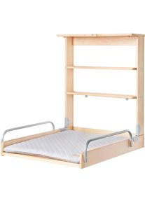 Wickelregal Roba "Wandwickelregal klappbar, inkl. Wickelunterlage Roba Style grau", Baby, beige (natur), Wickeltische Wickelregal, zur Montage an die Wand