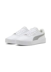 Sneaker Puma "CARINA 3.0 DAYINIGHT", Damen, Gr. 42,5, Puma wei&szlig;, Puma silber, Synthetik, unifarben, Schuhe Sneaker