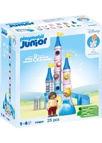 Konstruktions-Spielset Playmobil "Cinderellas Schloss (71457), JUNIOR & Disney", bunt, Spielbausteine, Baby, Kunststoff, Konstruktions-Spielset, Made in Europe