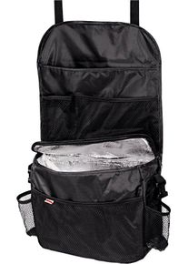 Auto-R&uuml;ckenlehnentasche Hama "Automotive Organizer mit Iso-Fach, Schwarz Auto-Organizer", schwarz, B:24,2cm H:4,7cm T:38,8cm, Polyester, Taschen, Auto-R&uuml;ckenlehnentasche