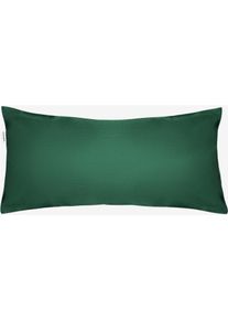 Kissenbezug WOLKENFELD "Mako-Satin Baumwolle Kopfkissenbezug - Premium Kissenbezug", gr&uuml;n (waldgr&uuml;n), B:40cm L:80cm, Mako-Satin, Obermaterial: 100% Polyester, Kissenbez&uuml;ge, Kissenbezug, Gr&ouml;&szlig;e 80x80 und 40x80 cm; versteckter Rei&szlig;verschluss