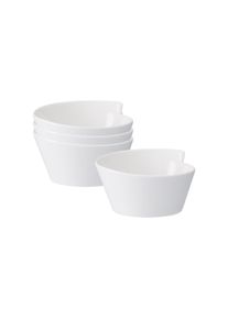 Villeroy & Boch Schale VILLEROY & BOCH "Reisschalen NewWave 240 ml 4er Set wei&szlig;", wei&szlig;, Sch&uuml;sseln, Schale