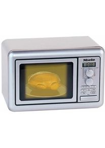 Kinder-Mikrowelle klein "Miele Mikrowellenherd", silber (silberfarben), Spielzeug-Haushaltsger&auml;te, KinderB:25cm H:16cm T:16cm, Kinder-Mikrowelle, B:25cm H:16cm T:16cm