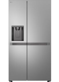 LG Side-by-Side "GSLC41EPPE", Energieeffizienz: E, silber, mit integriertem Wassertank, K&uuml;hlschr&auml;nke, Total No Frost, LINEARCooling, Multi-Airflow, Integrierter Wassertank, Side-by-Side