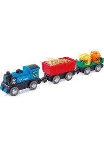 Spielzeug-Eisenbahn HAPE "G&uuml;terzug mit Batterieantrieb", bunt, Spielzeugfahrzeuge, KinderB:29cm, Spielzeug-Eisenbahn, B:29cm