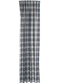 Vorhang HOMING "Aiko" Gr. 1, blau, B:140cm H:245cm, Chenille, Baumwolle, Polyester, Gardinen, Vorhang, Vorhang, K&uuml;che, Landhaus, blickdicht