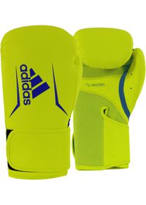 Boxhandschuhe adidas Performance "Speed 100" Gr. 10, gelb (gelb, blau), Boxhandschuhe, 10 10, Obermaterial: 100% Kunstleder, Boxhandschuhe