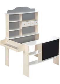 Kaufladen Roba "Verkaufsstand wei&szlig;/grau", grau (wei&szlig;, grau), Kaufl&auml;den, KinderB:100cm H:120cm T:78cm, Kaufladen, B:100cm H:120cm T:78cm