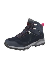 Wanderschuh Jack Wolfskin "SUNSET HIKE TEXAPORE MID W", Damen, Gr. 37,5, blau (night blau), Leder, Textil, Schuhe Wanderschuh, Wasserdicht, Trekkingschuh