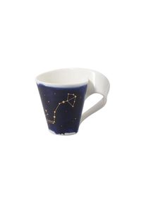 Villeroy & Boch Tasse VILLEROY & BOCH "Tasse Skorpion NewWave Stars 300 ml wei&szlig;-blau", bunt (wei&szlig;, blau), Porzellan, Trinkgef&auml;&szlig;e, Tasse