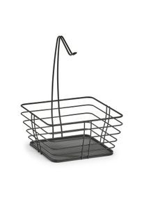 Obstschale zeller PRESENT, schwarz, B:26cm H:36cm L:26cm, Metall, Sch&uuml;sseln, Obstschale, mit Haken